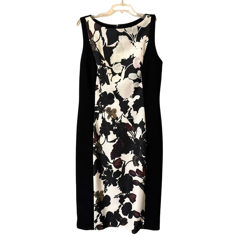 Nordstroms Classiques Entier Silk Black Silhouette Knee-Length Lined Dress 12